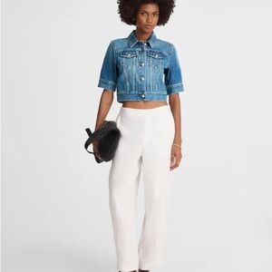 Madewell Shrunken Denim Trucker Jacket in Hazeldell Wash